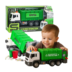 ŚMIECIARKA ZIELONA - POJAZD ŚWIATŁO, DŹWIĘK