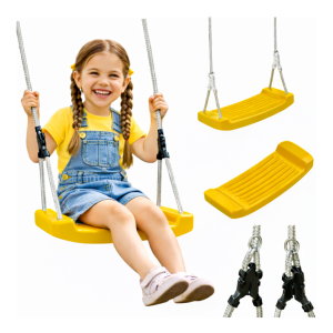 Huśtawka deska dla dzieci ogrodowa plastikowa ŻÓŁTA
