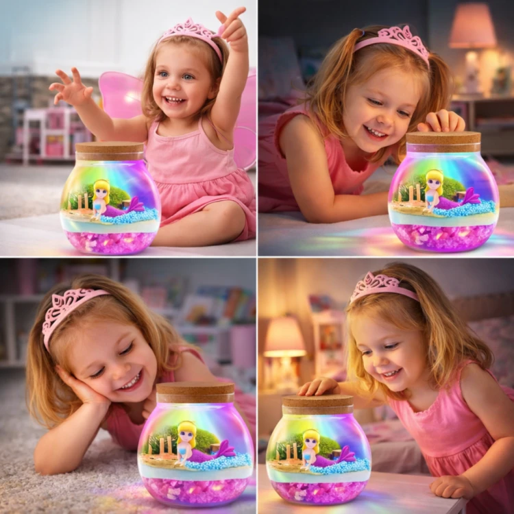KULA TERRARIUM ŚWIECĄCE Z SYRENKĄ