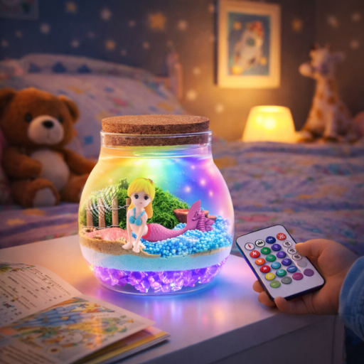 KULA TERRARIUM ŚWIECĄCE Z SYRENKĄ