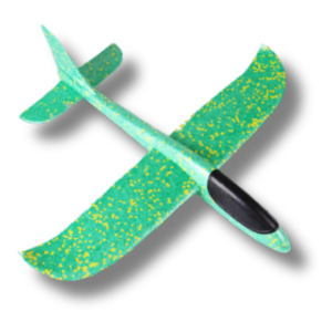 Samolot styropianowy w kropy zielony szybowiec dla dzieci zabawka ogrodowa