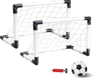 Zestaw 2 bramki piłkarskie z piłką i pompką dla dzieci 57 x 30 x 35 cm