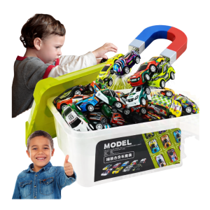 Zestaw aut metalowych 30 sztuk w kuferku samochodziki dla dzieci