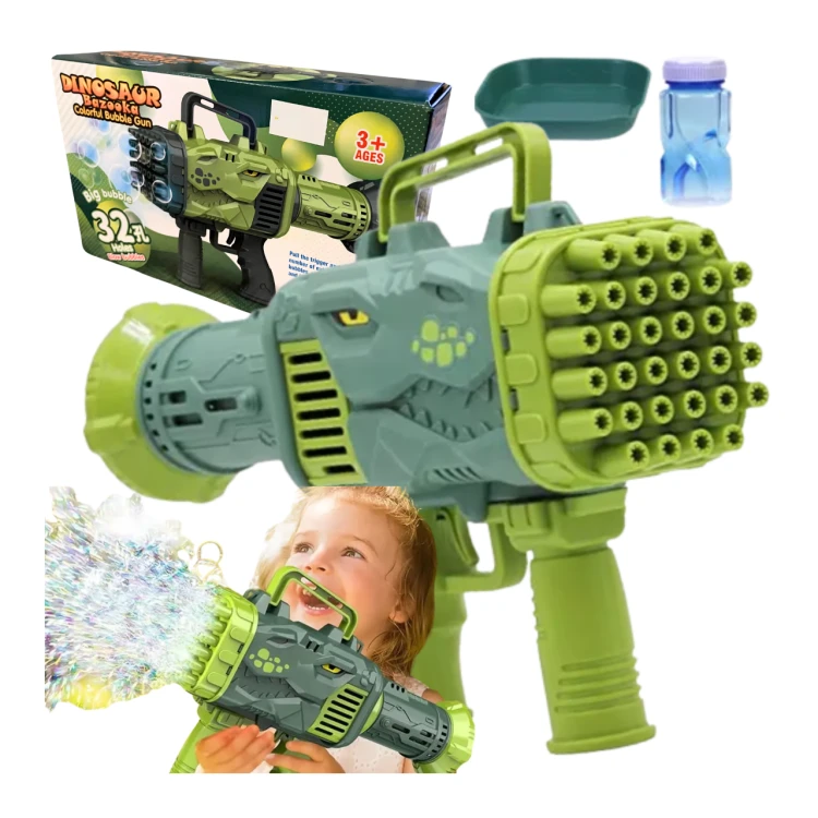 Pistolet do baniek Dinozaur dla dzieci zabawka do baniek mydlanych