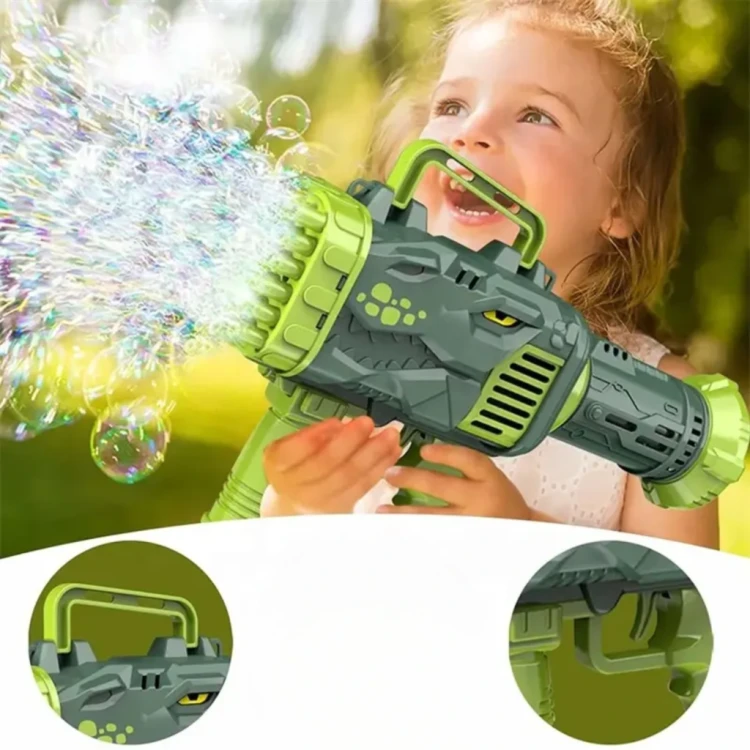 Pistolet do baniek Dinozaur dla dzieci zabawka do baniek mydlanych