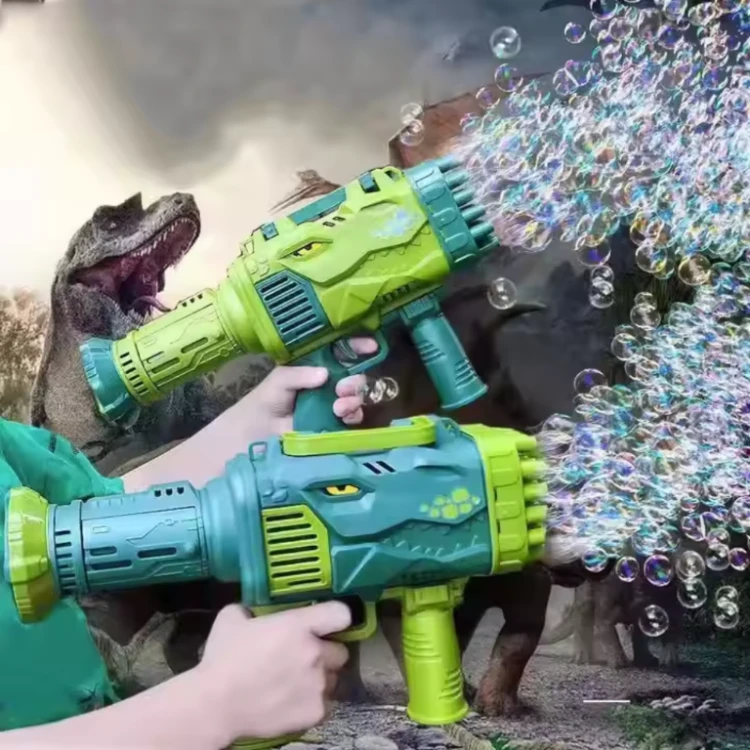 Pistolet do baniek Dinozaur dla dzieci zabawka do baniek mydlanych