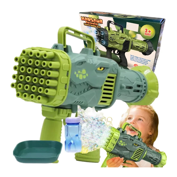 Pistolet do baniek Dinozaur dla dzieci zabawka do baniek mydlanych