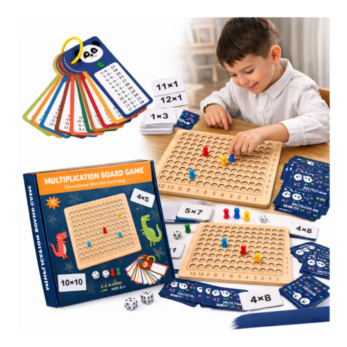 Tablica do nauki liczenia tabliczki mnożenia i dodawania gra edukacyjna 2w1