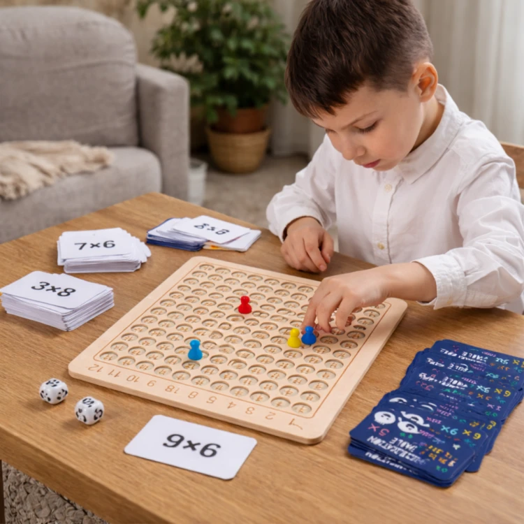 Tablica do nauki liczenia tabliczki mnożenia i dodawania gra edukacyjna 2w1