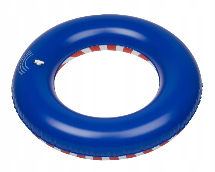 Koło dmuchane 55 cm paski czerwone dla dzieci do pływania na basen i plażę