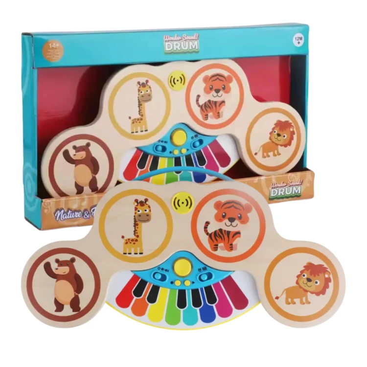 Drewniana perkusja dla dzieci instrument muzyczny edukacyjny