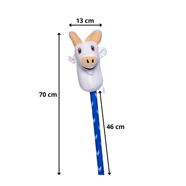 Koń na kiju Koziołek Lech dla dzieci zabawka do jeżdżenia hobby horse