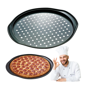 Forma do pizzy Berretti okrągła 36x33,5 cm non stick stal węglowa blacha