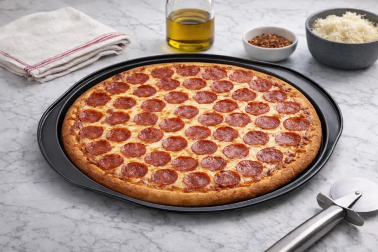 Forma do pizzy Berretti okrągła 36x33,5 cm non stick stal węglowa blacha
