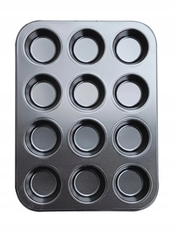 Forma do pieczenia muffinek 12 szt 35x26x2,8 cm blacha stal węglowa