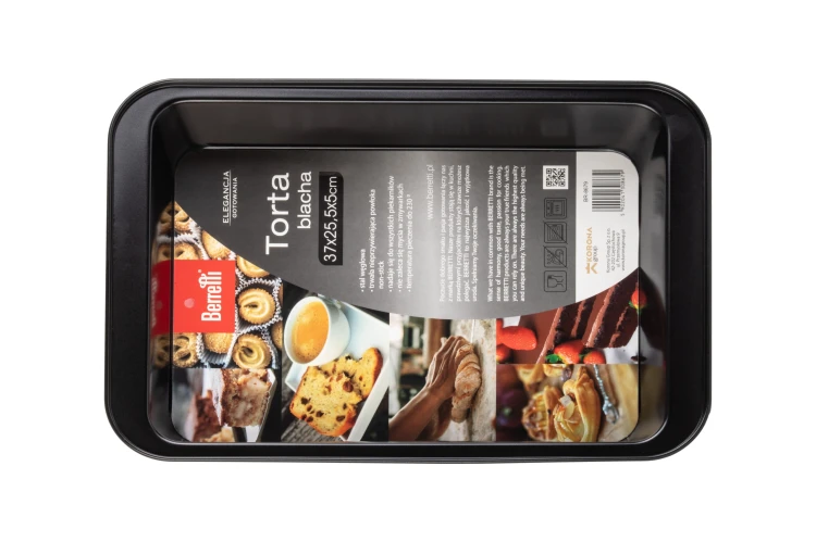 Keksówka forma do pieczenia ciasta 37x25 cm non stick stal węglowa blacha