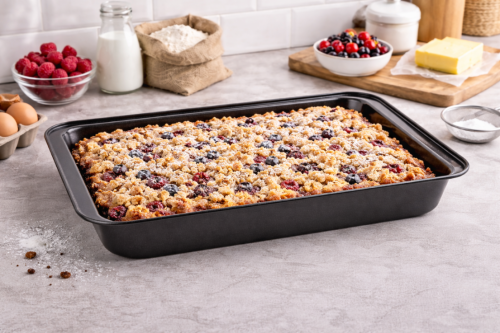 Keksówka forma do pieczenia ciasta 42x28,5x5 cm non stick stal węglowa