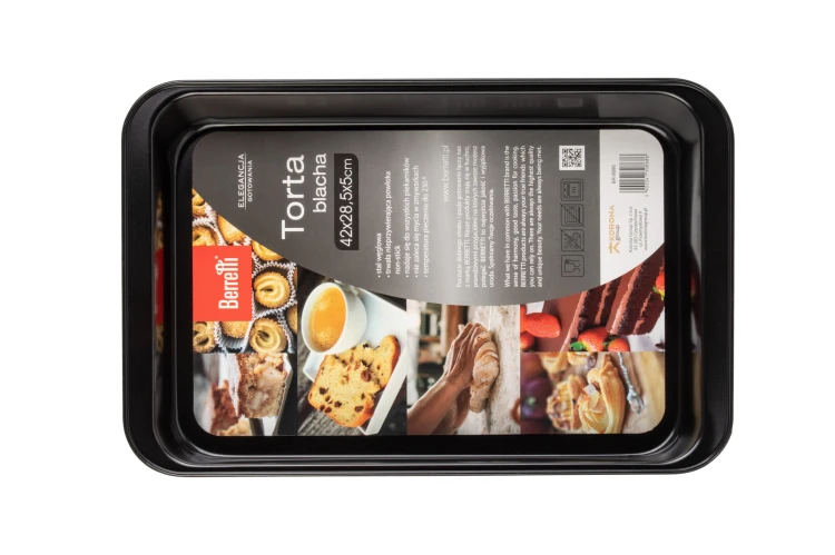 Keksówka forma do pieczenia ciasta 42x28,5x5 cm non stick stal węglowa