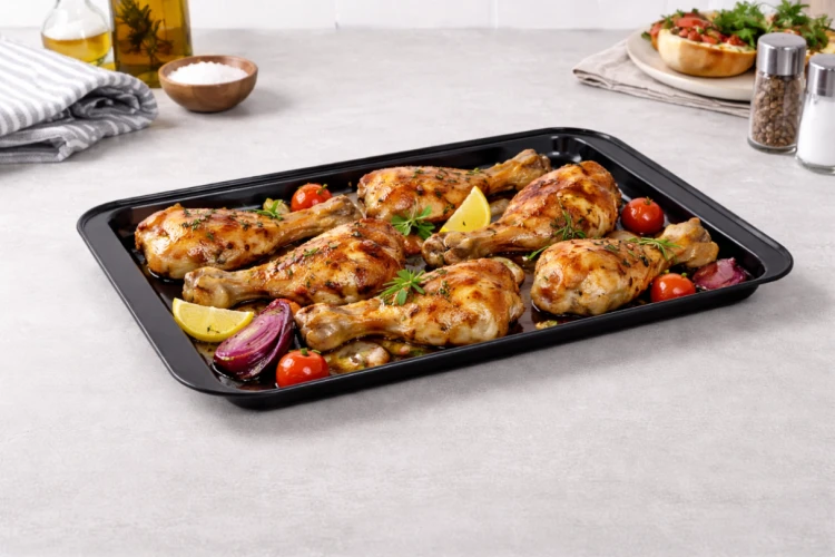 Blacha do pieczenia ciast i mięsa 38x27x1,8 cm niska non stick klasyczna