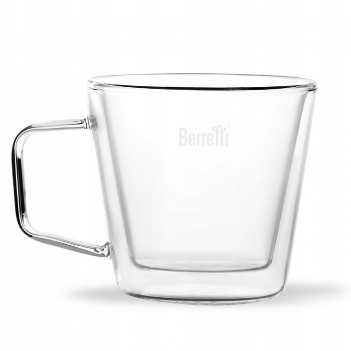 Szklanki termiczne Berretti Tazza 250 ml 2 szt podwójne szkło do kawy i herbaty