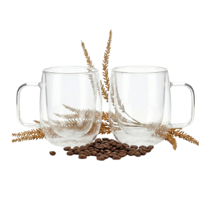 Szklanki termiczne Berretti Tazza 300 ml 2 szt podwójne szkło do kawy i herbaty