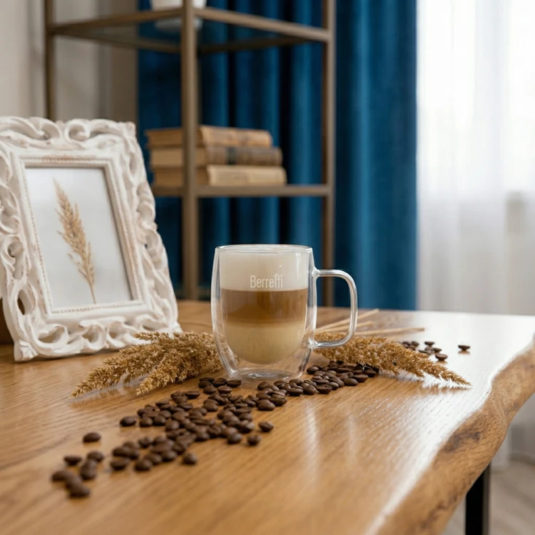 Szklanki termiczne Berretti Tazza 300 ml 2 szt podwójne szkło do kawy i herbaty