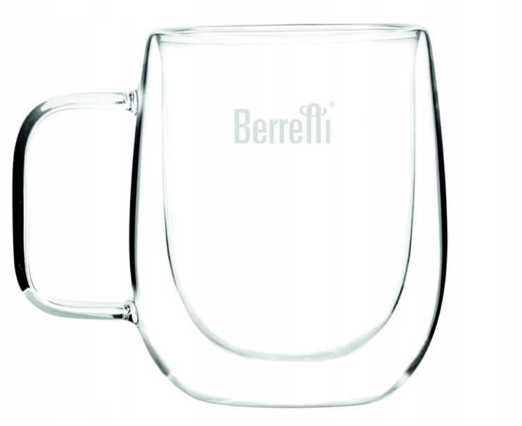 Szklanki termiczne Berretti Tazza 300 ml 2 szt podwójne szkło do kawy i herbaty