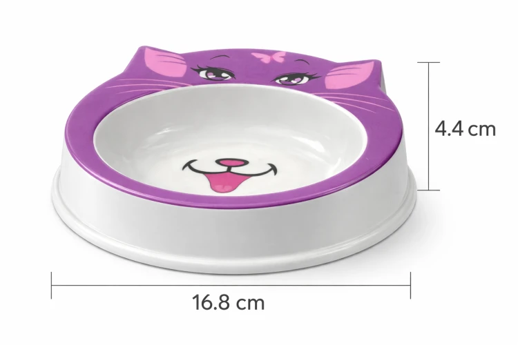 Miska dla kota Misio z melaminy 16,5 cm na wodę i karmę łatwa do mycia