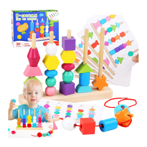 DREWNIANA UKŁADANKA MONTESSORI 2W1 [ZABAWKI - EDU]