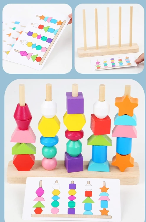 DREWNIANA UKŁADANKA MONTESSORI 2W1 [ZABAWKI - EDU]