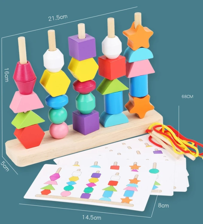 DREWNIANA UKŁADANKA MONTESSORI 2W1 [ZABAWKI - EDU]