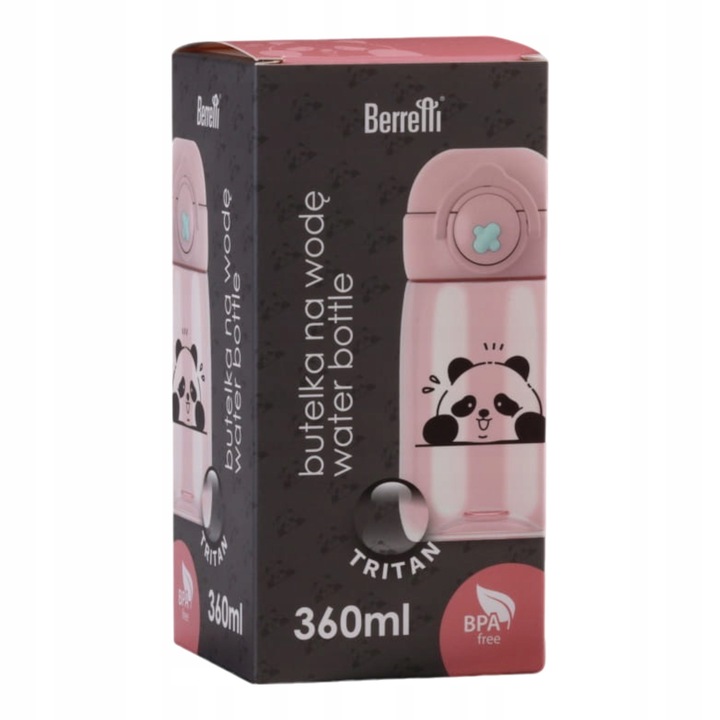 Butelka na wodę Berretti Tritan 360 ml różowa bidon BPA Free dla dzieci