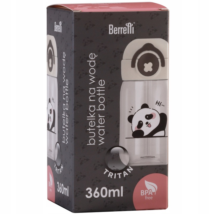 Butelka na wodę Berretti Tritan 360 ml beżowa bidon BPA Free dla dzieci