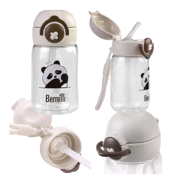 Butelka na wodę Berretti Tritan 360 ml beżowa bidon BPA Free dla dzieci