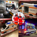KARETKA AMBULANS Z NOSZAMI - ŚWIATŁO, DŹWIĘK