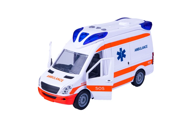 KARETKA AMBULANS Z NOSZAMI - ŚWIATŁO, DŹWIĘK