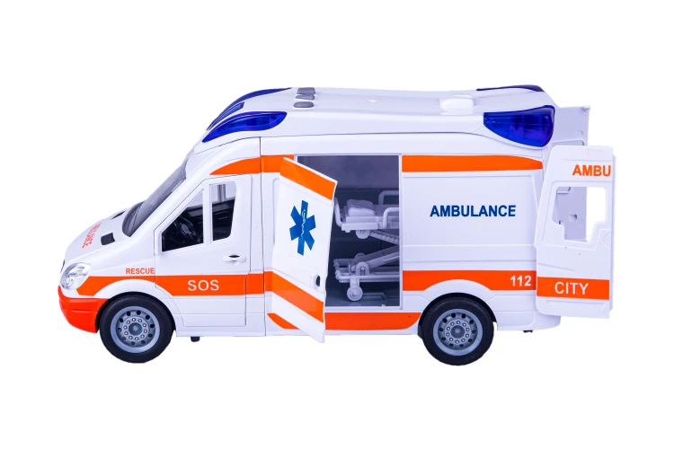 KARETKA AMBULANS Z NOSZAMI - ŚWIATŁO, DŹWIĘK