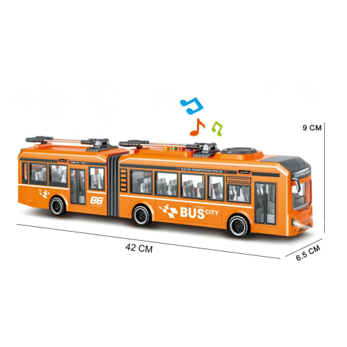AUTOBUS DUŻY DŹWIĘKI ŚWIATŁA OTWIERANE DRZWI 1:16 AUTO Prezent dla Dzieci