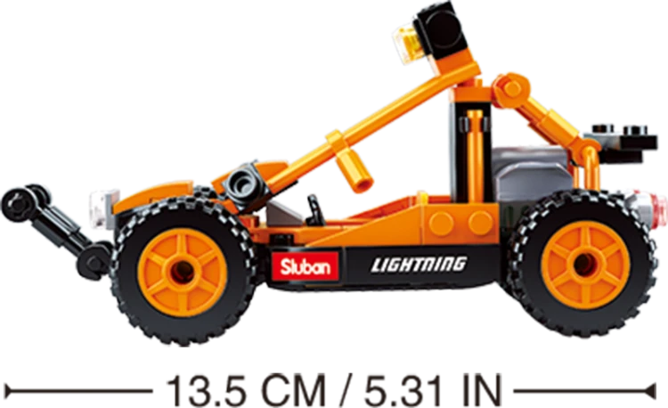 Sluban Klocki Konstrukcyjne Gokart B0676 113 el Car Club Pojazd Wyścigowy