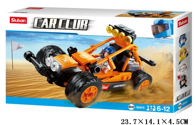 Sluban Klocki Konstrukcyjne Gokart B0676 113 el Car Club Pojazd Wyścigowy