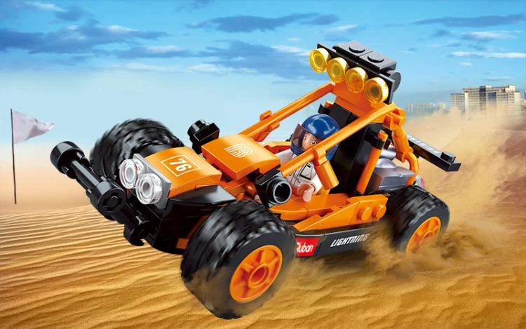 Sluban Klocki Konstrukcyjne Gokart B0676 113 el Car Club Pojazd Wyścigowy