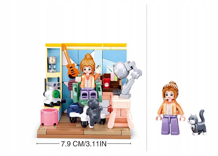 Klocki Konstrukcyjne Sluban Gabinet Biurko DIY 216 el Prezent Dzień Dziecka