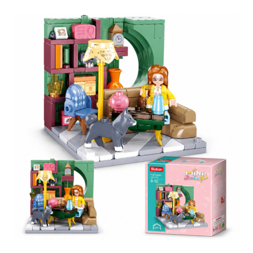 Klocki Konstrukcyjne Sluban Mini Handcraft Pokoik Piesek 219 el Dla Dzieci