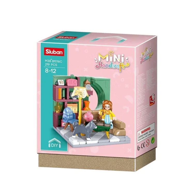 Klocki Konstrukcyjne Sluban Mini Handcraft Pokoik Piesek 219 el Dla Dzieci