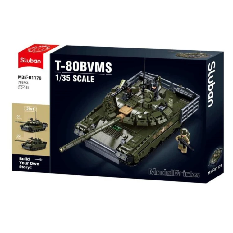 Klocki Sluban Konstrukcyjne Czołg T-80 ModelBricks 2w1 798 el Dzień Dziecka