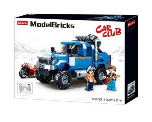 KLOCKI NIEBIESKA TERENÓWKA JEEP OFF ROAD 363 EL.