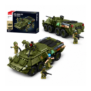 Klocki Konstrukcyjne Sluban BTR-80 SKOT Transporter 619 el Dzień Dziecka