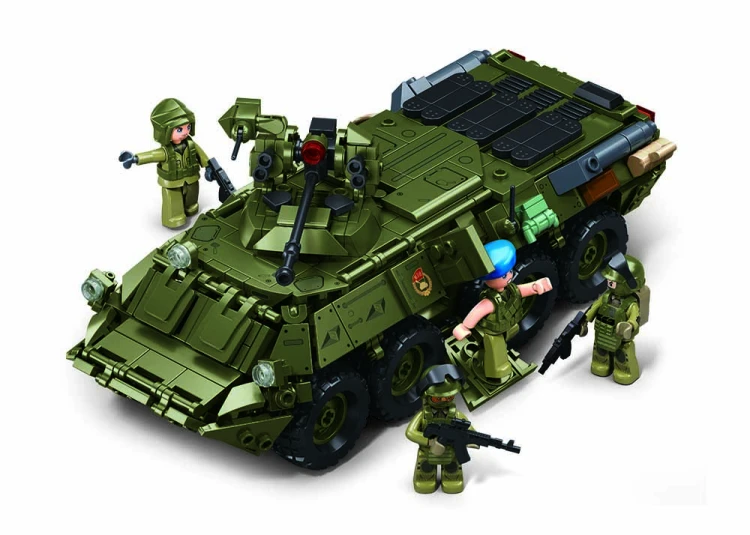 Klocki Konstrukcyjne Sluban BTR-80 SKOT Transporter 619 el Dzień Dziecka