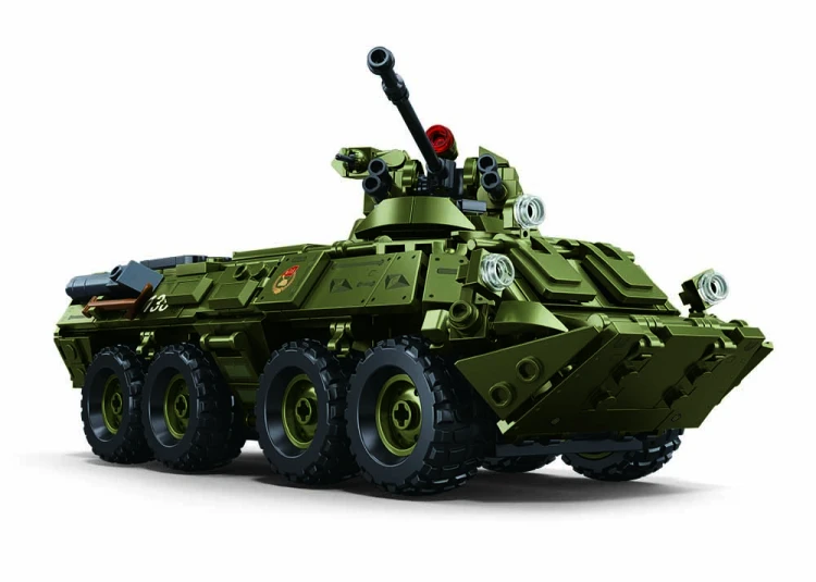 Klocki Konstrukcyjne Sluban BTR-80 SKOT Transporter 619 el Dzień Dziecka