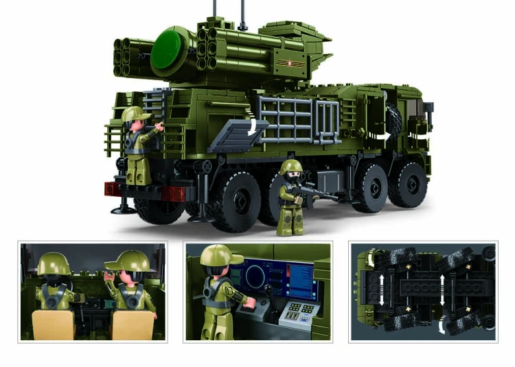 Klocki Konstrukcyjne Sluban Pantsir S1S 659 el Auto Rakiety Dzień Dziecka